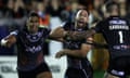 Castleford Tigers' Luke Gale celebrates kicking  the winning  golden point drop goal.