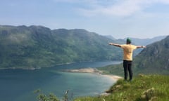 The Living Project’s Josh Bulpin enjoying the view on Knoydart