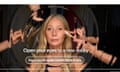 Gwyneth Paltrow in the Moments of Space app.