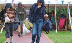 … a downpour at Hay Festival in May. 