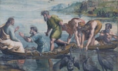 Detail from one of the Raphael Cartoons, The Miraculous Draught of Fishes