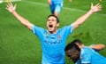 Frank Lampard celebrates his last-minute winner against DC United.