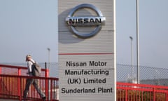 FILES-BRITAIN-JAPAN-MANUFACTURING-AUTO-POLITICS-EU-BREXIT-NISSAN<br>(FILES) In this file photo taken on October 25, 2016 A worker leaves the Nissan car plant after finishing their shift in Sunderland, north east England. - Japan’s Nissan will review its decision to make a new Qashqai car in Britain if there is a no-deal Brexit, a source with knowledge of the matter told AFP October 1, 2019. The source confirmed media speculation over the potential reversal of the sport utility vehicle’s production at Britain’s biggest car factory in Sunderland, northeast England. The carmaker had pledged in October 2016, in the wake of Britain’s shock referendum in favour of leaving the European Union, that it would still manufacture the model at the facility. (Photo by SCOTT HEPPELL / AFP)SCOTT HEPPELL/AFP/Getty Images