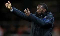 England U20 Assistant Coach Jason Euell during the friendly against the Czech Republic in October 2019. 