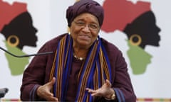 The president of Liberia, Ellen Johnson Sirleaf,
