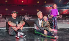 School of pop … Carey Hart, Pink and their children.