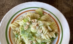 Rachel Roddy's fusilli with leek, potato, parmesan and hazelnuts.