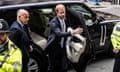 Prince Harry exiting car