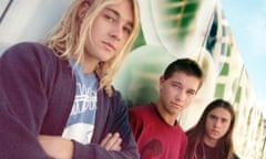 Daniel Johns, left, Chris Joanngu and Ben Gillies are members of the Austrilian trio Silverchair, whose debut album of grunge rock was a surprise top 10 hit last year . (Photo by Bob Carey/Los Angeles Times via Getty Images)