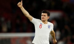 Euro 2020 Qualifier - Group A - England v Kosovo<br>Soccer Football - Euro 2020 Qualifier - Group A - England v Kosovo - St Mary's Stadium, Southampton, Britain - September 10, 2019 England's Harry Maguire gestures to the fans after the match Action Images via Reuters/Andrew Boyers