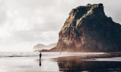 Surf central.
Piha beach is a popular day trip for Aucklanders – it was the birthplace of New Zealand surfing in 1958. The beach is guarded by Lion Rock at the north end.