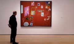 US-MUSEUM-ART-MATISSE<br>A person looks at Henri Matisse's "The Red Studio" (1911) during a press preview on April 27, 2022, at the The Museum of Modern Art in New York, as the museum announces an exhibition focusing on the genesis and history of the art work. (Photo by TIMOTHY A. CLARY / AFP) (Photo by TIMOTHY A. CLARY/AFP via Getty Images)