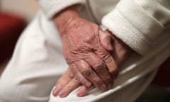 Elderly person hands