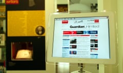 iMac computer displaying the Guardian Unlimited website on 19 November 2002.