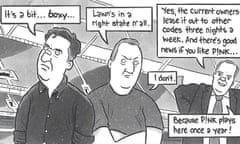 Cartoon by David Squires for Guardian Australia on Robbie Fowler