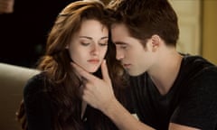 Kristen Stewart and Robert Pattinson embracing in The Twilight Saga: Breaking Dawn - Part 2, in an image from 2012