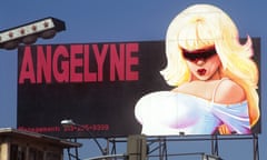 ‘Gorgeous skin is my business’ … Angelyne on Hollywood Boulevard in the 1990s.