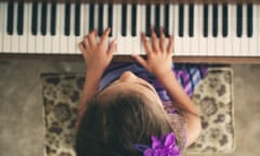 Girl playing piano