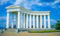 The white colonnade in Odessa’s Vorontsov Palace.