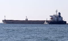 The M/V Glory grounded while joining a southbound convoy near al-Qantarah.