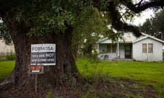 A yard sign protesting Formosa in St James parish, Louisiana. Photograph: Edmund D Fountain