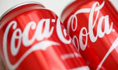 A detail of a can of Coca-Cola is seen in London, Britain March 16, 2016. Britain will introduce a sugar levy on soft drinks in two years' time to tackle a growing obesity crisis, finance minister George Osborne said in a surprise announcement on Wednesday, hitting share prices in drinks and sugar firms.  REUTERS/Stefan Wermuth