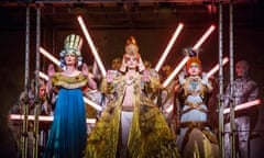 EMARGO ON IMAGES UNTIL 19.30 4TH MARCH 2016<br>Emma Carrington (Nefertiti), Anthony Roth Costanzo (Akhnaten) and Rebecca Bottone (Queen Tye) in English National Opera's production of Akhnaten by Philip Glass @ Coliseum, London. directed by Phelim McDermott. Conductor, Karen Kamensek.
(Taken 26-02-16)
©Tristram Kenton 02/16
(3 Raveley Street, LONDON NW5 2HX TEL 0207 267 5550  Mob 07973 617 355)email: tristram@tristramkenton.com