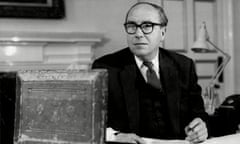 Roy Jenkins at his desk in the Treasury.