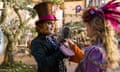 Johnny Depp and Mia Wasikowska in Alice Through the Looking Glass.