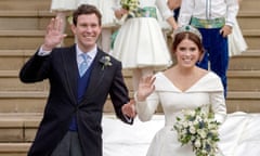 Princess Eugenie and Jack Brooksbank leaving St George’s Chapel in Windsor Castle following their wedding, in October 2018.