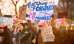 Women (and men) march in London as part of January’s global demonstration in support of women’s rights, diversity and equality.