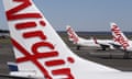 Virgin Australia planes parked at Sydney airport