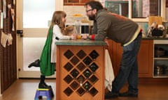 James Morrison with his daughter Ella at home in Rostrevor, Adelaide.