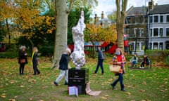 Mary Wollstonecraft statue on Newington Green, north London.