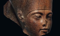 The brown quartzite bust of Tutankhamun