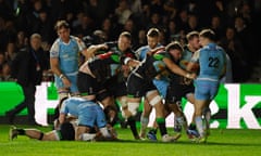 Sam Riley scores the decisive try for Harlequins late on to deny Glasgow