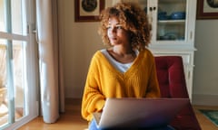 Young woman sitting with a laptop