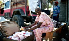 Marie at a mobile clinic