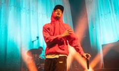 Loyle Carner performing at the Hammersmith Apollo in London