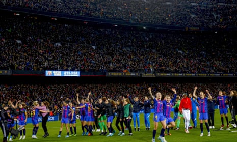 Barcelona v Real Madrid sets record attendance for women's club football game – video 