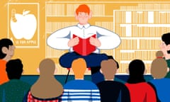 Illustration of a librarian