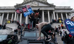 Supporters of US President Donald Trump outside the US Capitol on January 6, 2021