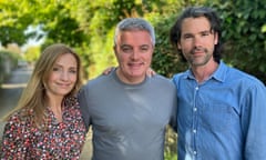 Samuel Smith, centre, with musicians (and husband and wife) Cara Dillon and Sam Lakeman