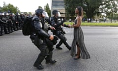 Ieshia Evans, the Pennsylvania nurse arrested at a protest in Baton Rouge in 2016. The image, called Taking a Stand in Baton Rouge, became a phenomenon.