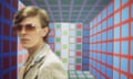 David Bowie in Vasarely's workshop<br>06 Jun 1977, Anet, France --- British singer, songwriter and actor David Bowie in the workshop of Hungarian French artist Victor Vasarely. --- Image by © Christian Simonpietri/Sygma/Corbis