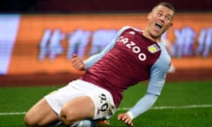 Ross Barkley celebrates after scoring Aston Villa’s fifth goal in the 7-2 win over Liverpool. He describes the result as a statement of intent.