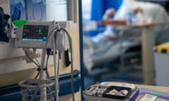 Medical equipment on an NHS hospital ward.