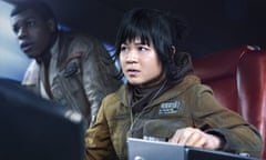 Target … Kelly Marie Tran as Rose with John Boyega’s Finn in Star Wars: The Last Jedi.
