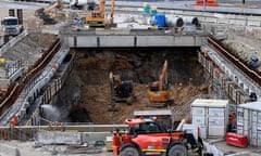 Rozelle Interchange WestConnex tunnelling construction in Sydney, Australia