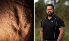 An ancient Indigenous petroglyph and Nigel Browne